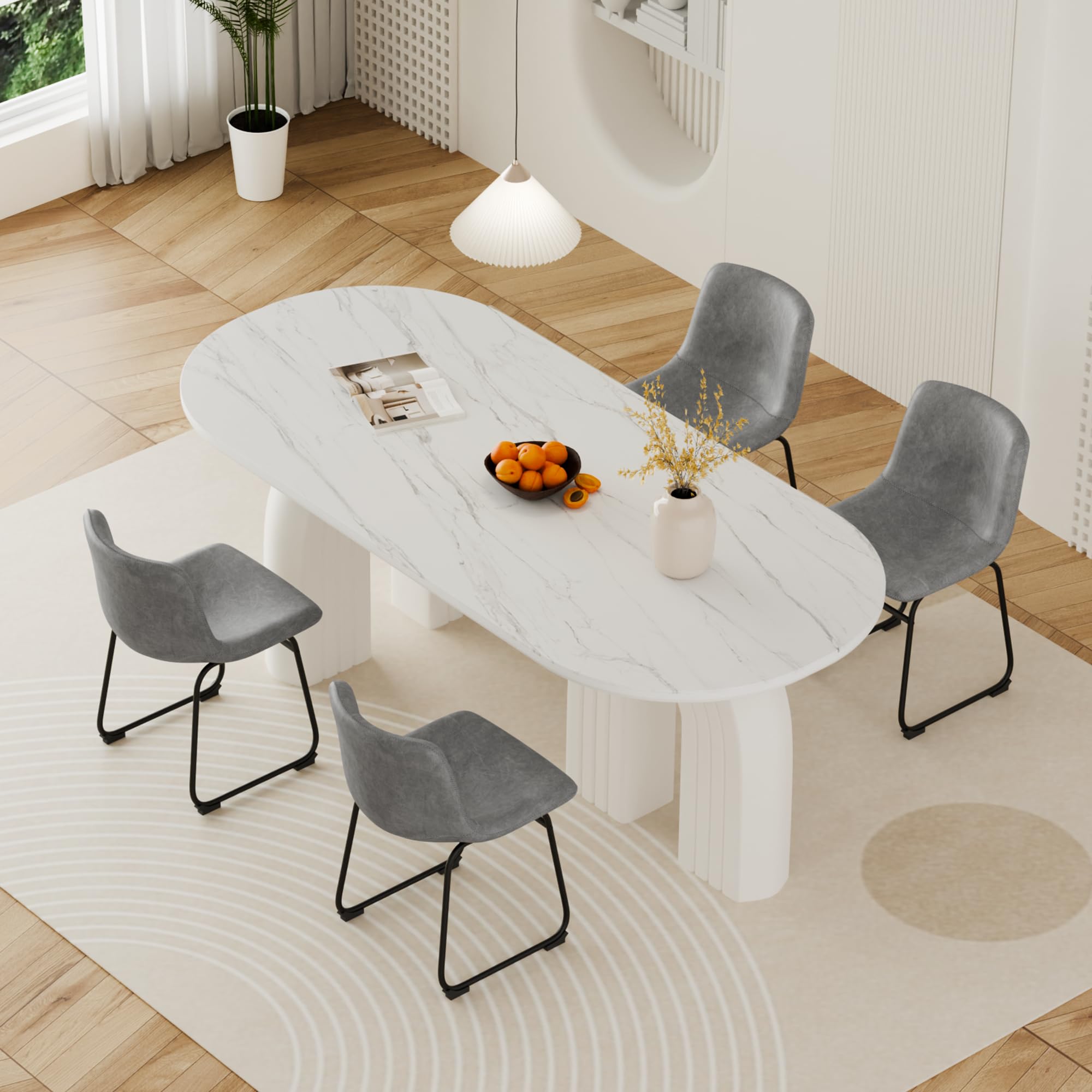 ベランダチェアデザイナーズ Modern Dining Table chair Amazon.com - Aowos Dining Chairs Set of 4, 18 Inch Modern Armless